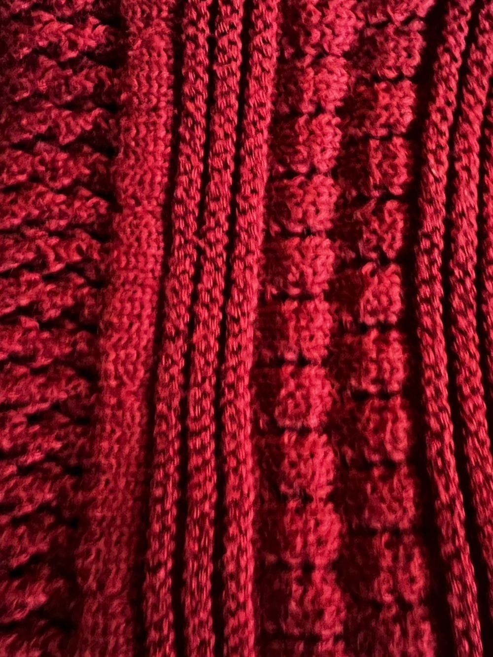 Detailed 3/4th Sleeve Knit Sweater‎ in Burgundy - Picture 9 of 11